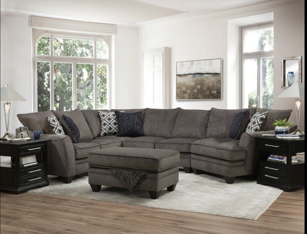 Brittany Java Sectional w/Cuddler 123x98x42 (4810/4815/4822-1331)