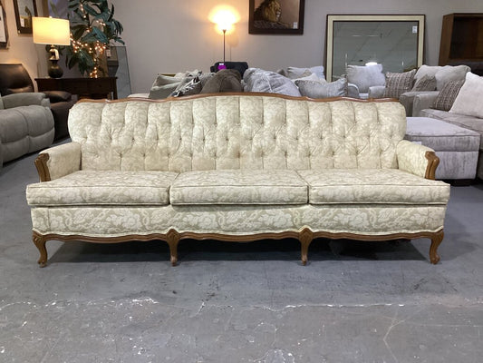 86401 - Vintage French Provencial Tufted Sofa