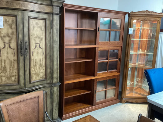 86390 - Sliding Door Display Curio Bookcase 57x17x79