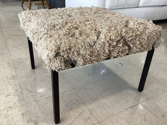 86519 Moroccan-Style Shag Accent Bench 25x25x18