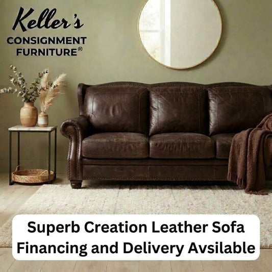 86559 - Superb Creation Leather Sofa 85x41x38