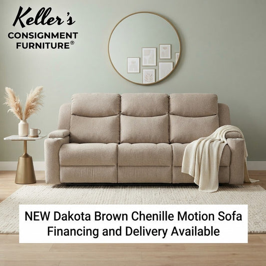 Dakota Brown Chenille New Motion Sofa (664320)