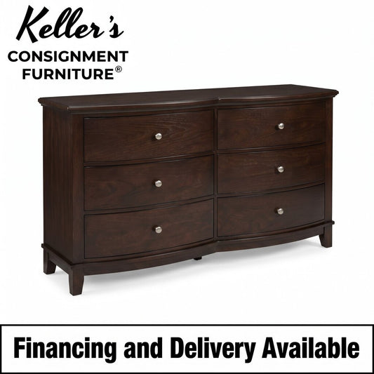 86578 Studio 6 Drawer Curved Front Dresser 66x20x36