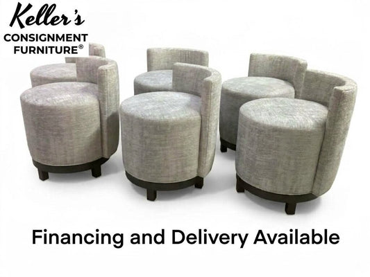 86668 Norwalk Fulton Set of 6 Custom Swivel Dining Stools 21x23x28
