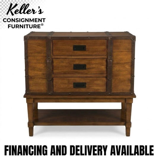 86718 Trunk Style 3 Drawer Chest 36x16x36