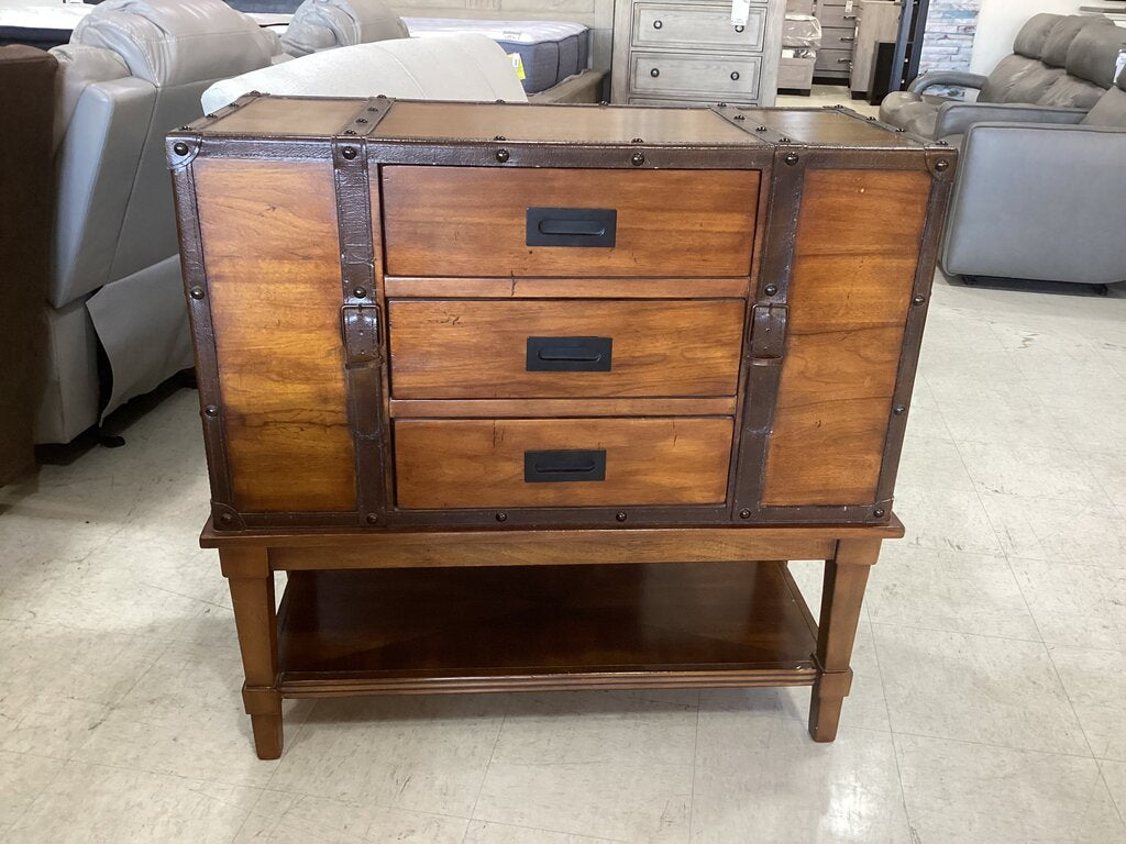 86718 Trunk Style 3 Drawer Chest 36x16x36