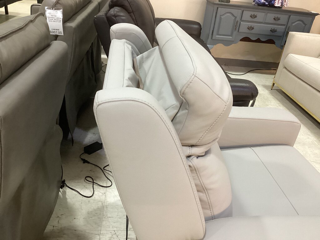 86726 - Simon Li Leather Zero Gravity Power Recliner 37x40x41