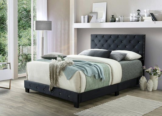 Starlett Black NEW Full Size Bed Frame 58x77x48 (104229)