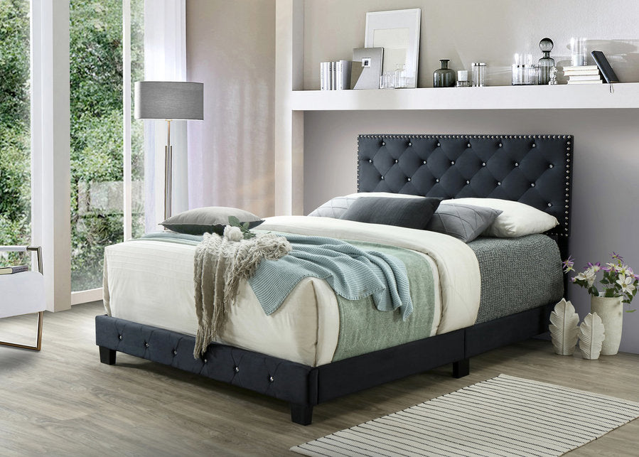 Starlett Black NEW King Bed Frame 80x83x48 (104249)