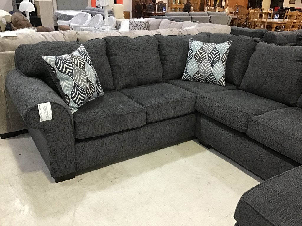 Charisma Smoke NEW 2pc Sectional w/Chaise 123x95x38 (3051/3052/3055)