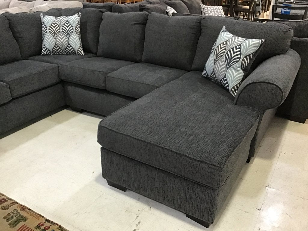 Charisma Smoke NEW 2pc Sectional w/Chaise 123x95x38 (3051/3052/3055)