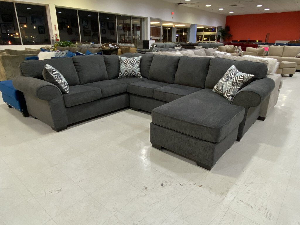 Charisma Smoke NEW 2pc Sectional w/Chaise 123x95x38 (3051/3052/3055)