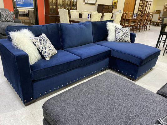 Melon Navy NEW 2pc Sectional 109x58x37 (5456-06)