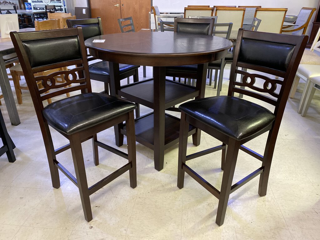 Charlotte Ebony NEW 5pc Pub Set 42x42x36 (301321-25)