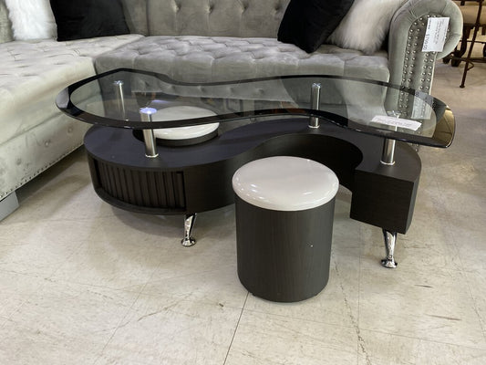 Miami "S" Coffee Table w/2 Stools & Storage 53x26x18