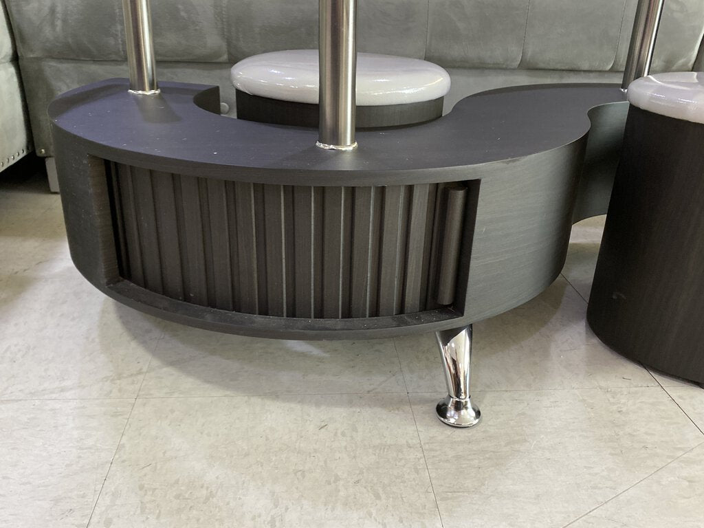 Miami "S" Coffee Table w/2 Stools & Storage 47x30x24