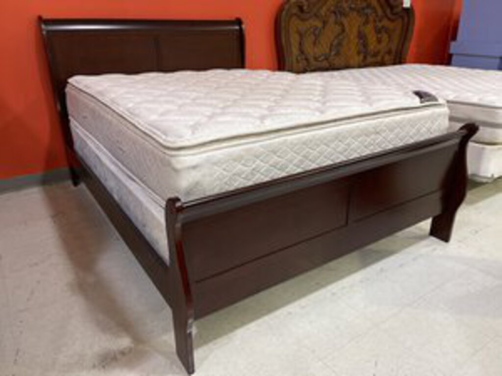 LP Cherry NEW Full Size Sleigh Bed Frame 85x56x47 (119421-13)