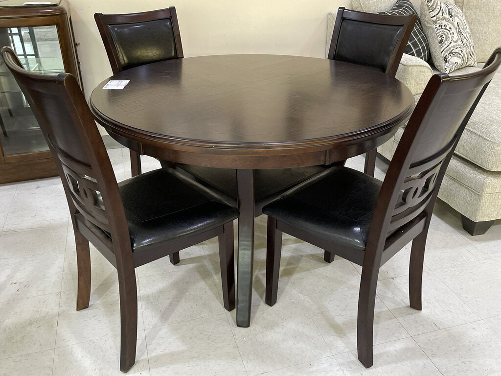 Charlotte Ebony NEW 5pc Dining Set 47x47x36 (301211/15)