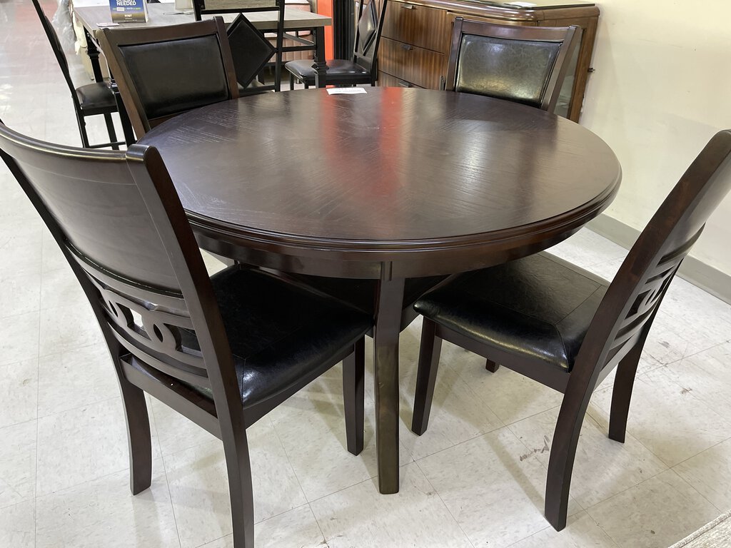 Charlotte Ebony NEW 5pc Dining Set 47x47x36 (301211/15)