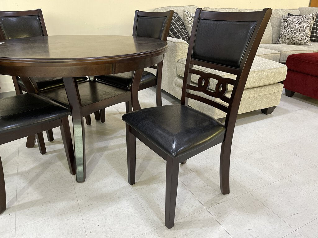 Charlotte Ebony NEW 5pc Dining Set 47x47x36 (301211/15)