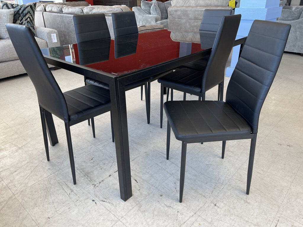 Noir NEW 7pc Dining 36x60x30 (321211)