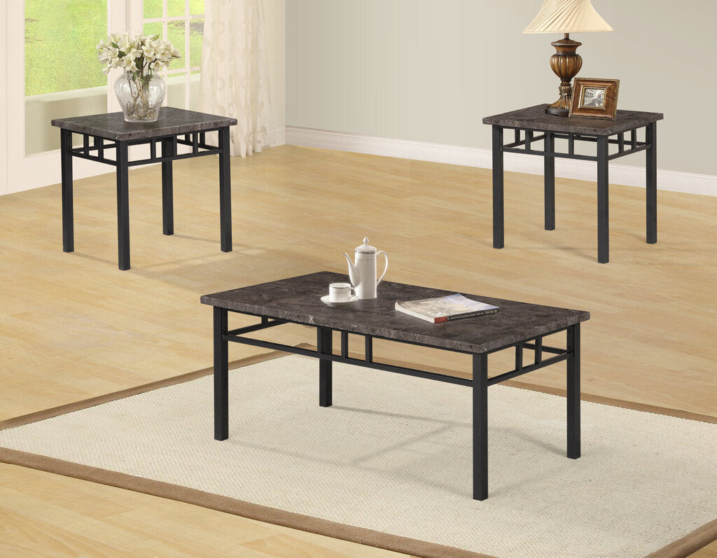 Knox 3pc Table Set 44x22x18, 22x18x21