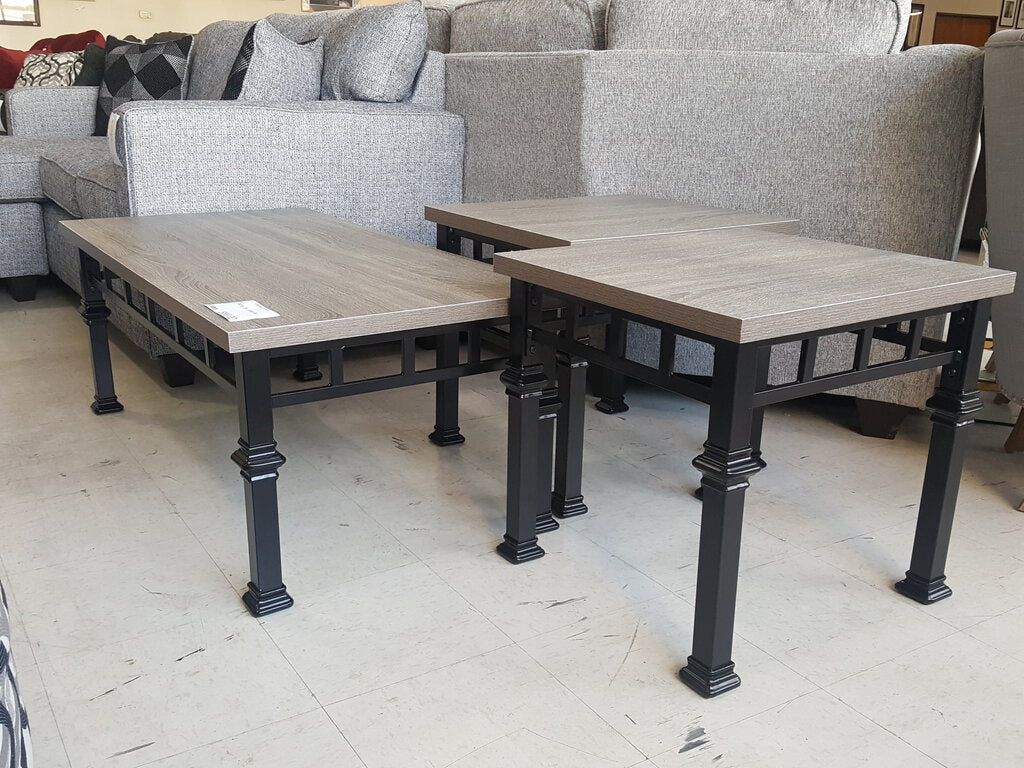 Fairfax 3pc Table Set 48x24x18; 31x31x22