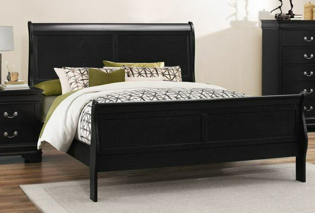 LP Black NEW Queen Size Bed Frame 62x89x47 (119231-33)