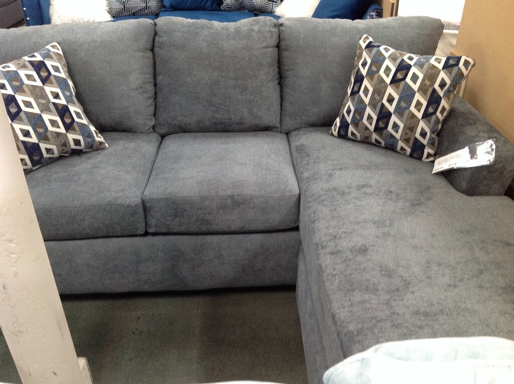 Anna Blue Gray NEW Reversible Sofa Chaise 82x64x38 (3903-ANNG)