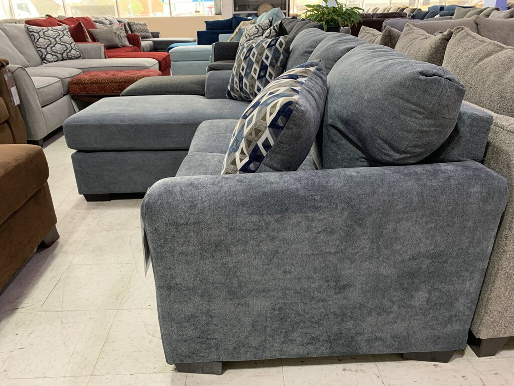 Anna Blue Gray NEW Reversible Sofa Chaise 82x64x38 (3903-ANNG)