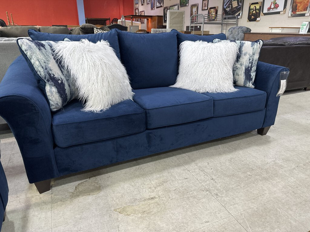 Velour Navy NEW Sofa 90x38x39 (7703-VELN)