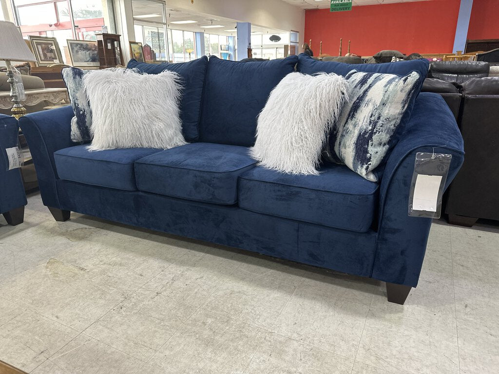 Velour Navy NEW Sofa 90x38x39 (7703-VELN)