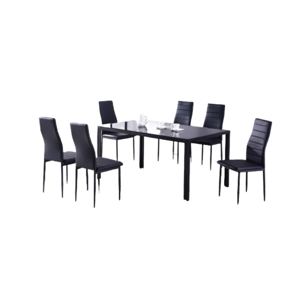 Noir NEW 7pc Dining 36x60x30 (321211)