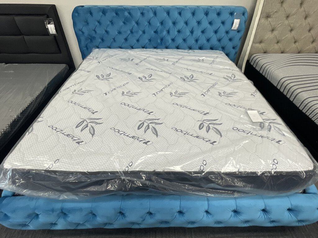 Bamboo Blue Diamond Border King Refurb Mattress