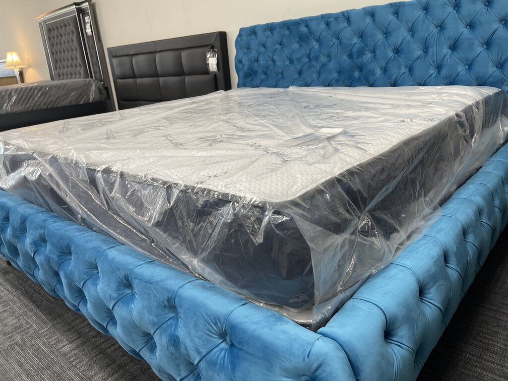 Bamboo Blue Diamond Border King Refurb Mattress