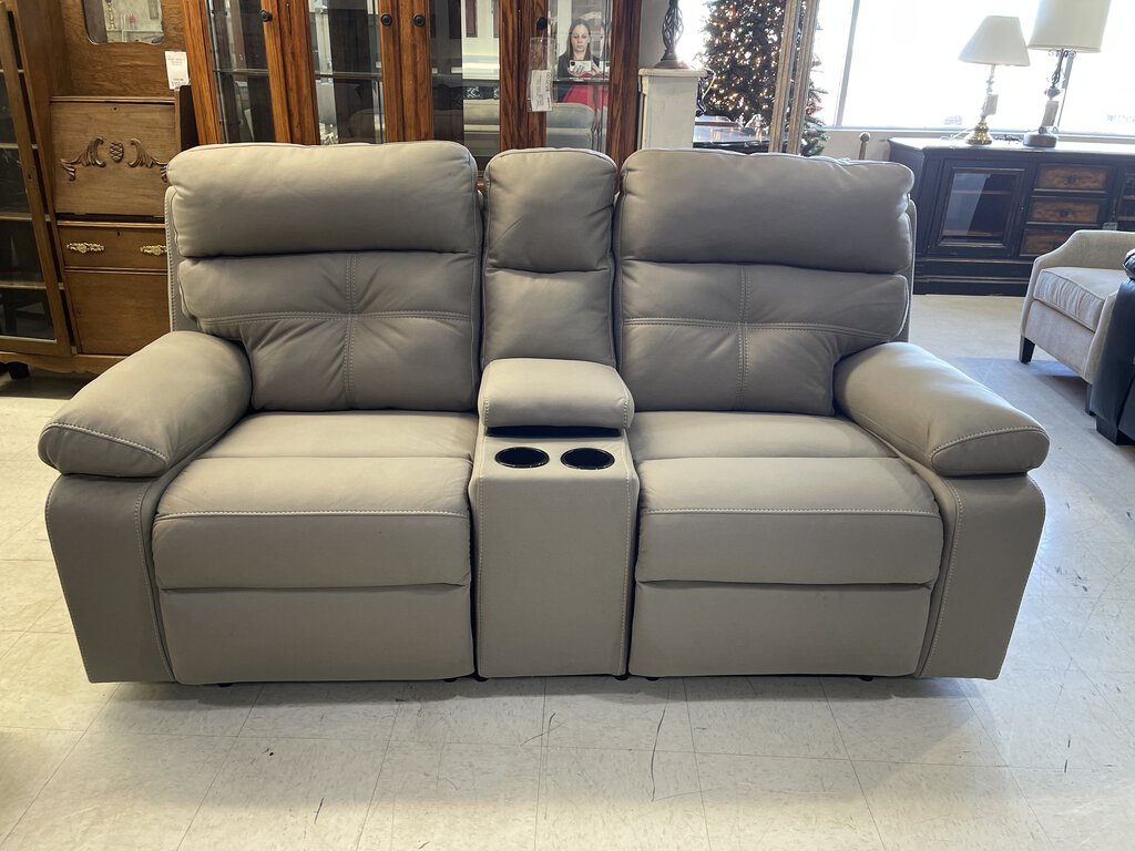 Porschia Taupe NEW Reclining Loveseat 78x39x42