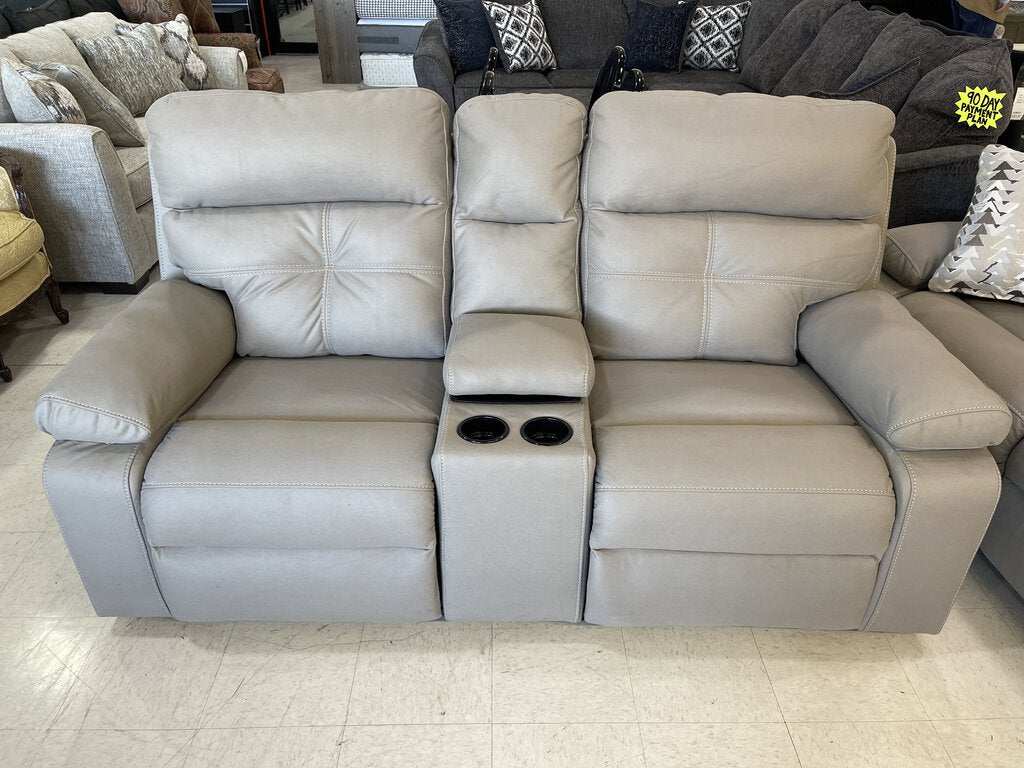 Porschia Taupe NEW Reclining Loveseat 78x39x42