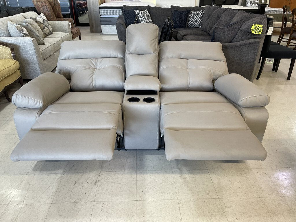 Porschia Taupe NEW Reclining Loveseat 78x39x42