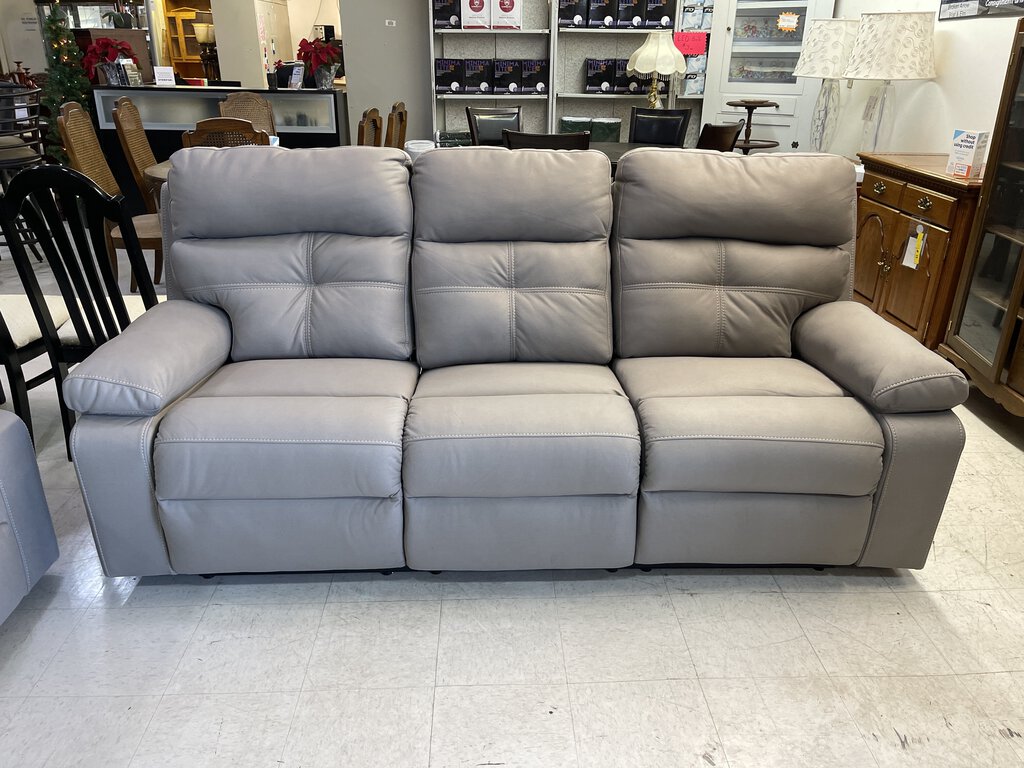 Porschia Taupe NEW Reclining Sofa 90x39x42