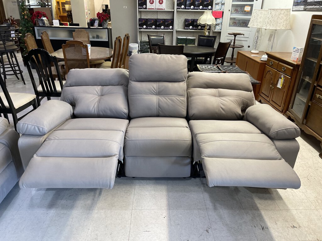 Porschia Taupe NEW Reclining Sofa 90x39x42