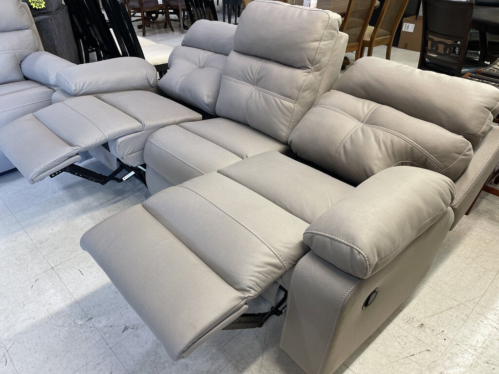 Porschia Taupe NEW Reclining Sofa 90x39x42