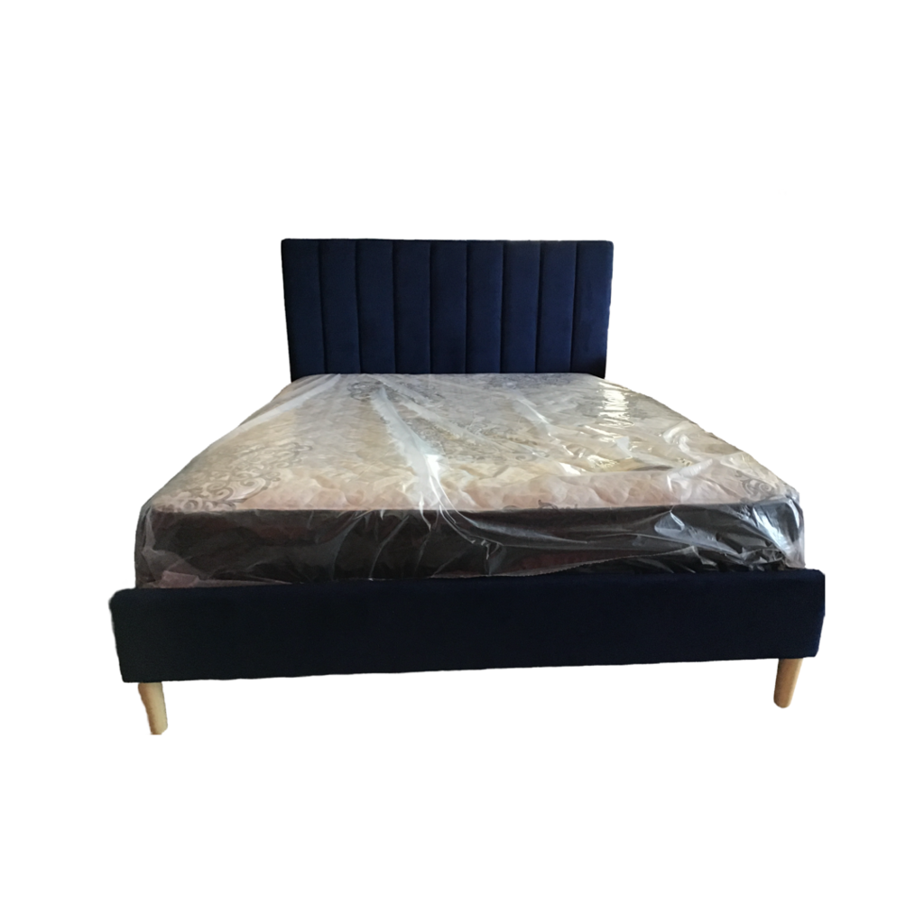 79427 - Scott Living Lakewood Queen Navy Blue Platform Bedframe 65x87x47