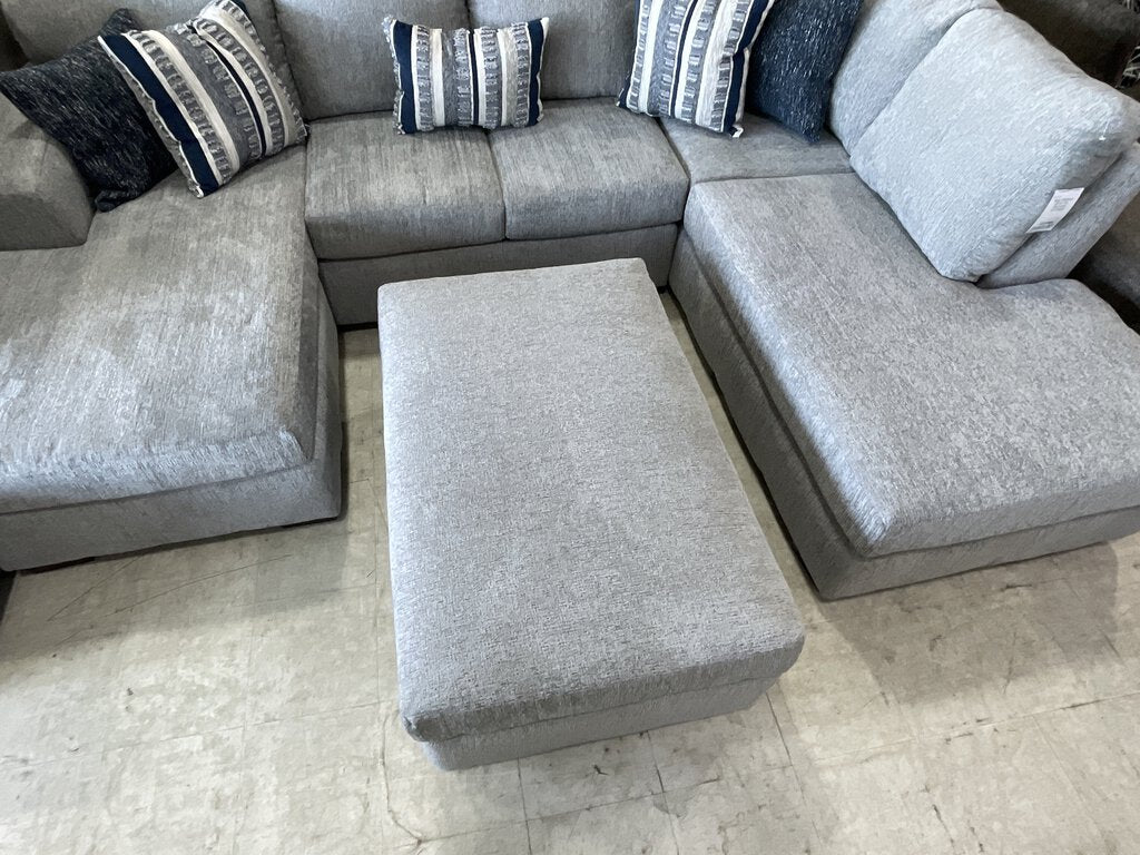 Bita Platinum Ottoman 45x29x19 (4505-BITP)