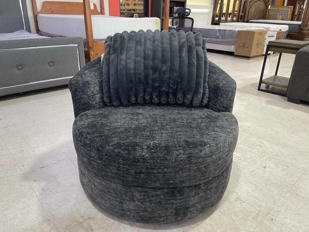 Galactic Charcoal NEW Barrel Chair 40x40x30 (900-07)