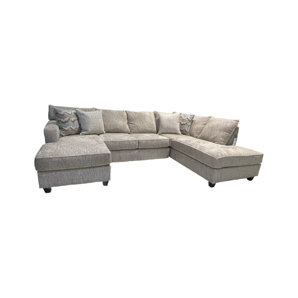 Moose Lake Sand NEW 2pc Sectional 122x88/68x38 (45020/13-3009)