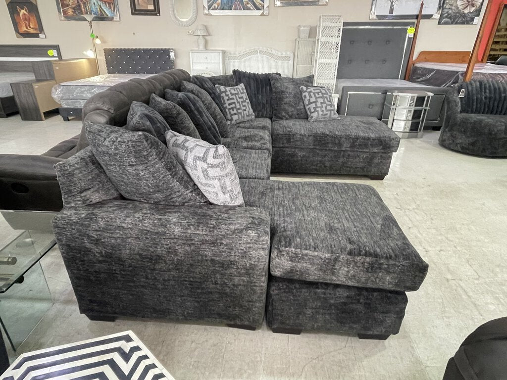 Galactic Charcoal NEW Double Chaise Sectional 116x86x61x33 (2875-07)