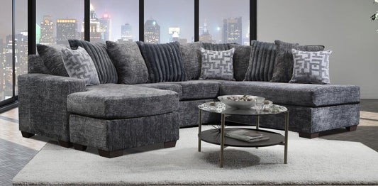Galactic Charcoal NEW Double Chaise Sectional 116x86x61x33 (2875-07)