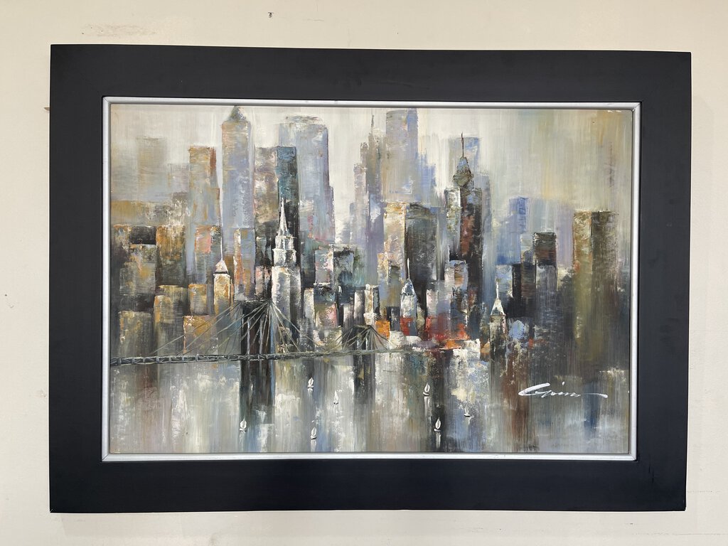 79822 (8455-11) Brooklyn Framed Painting 31x44