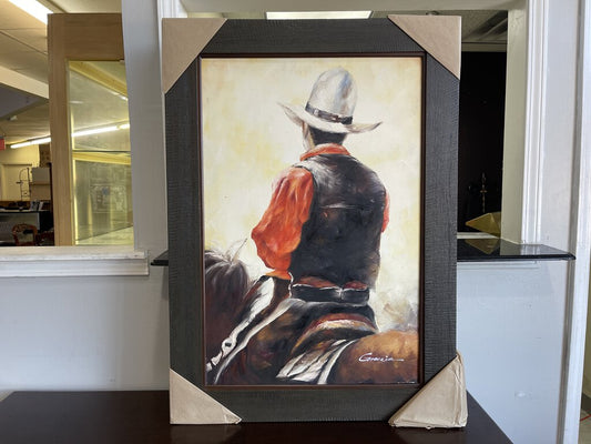 79821 (8455-10) Cowboy Framed Painting 31x44