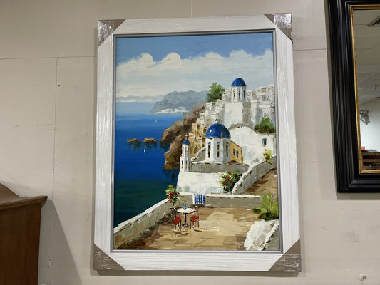 79815 (8455-4) Greece Framed Painting 44x56